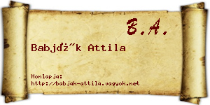 Babják Attila névjegykártya